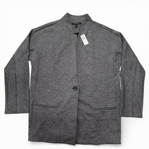 Banana Republic Womens Black Nailhead Textured Knit Blazer Jacket Small NWT